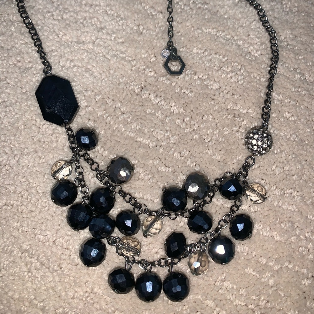 Blue beaded necklace